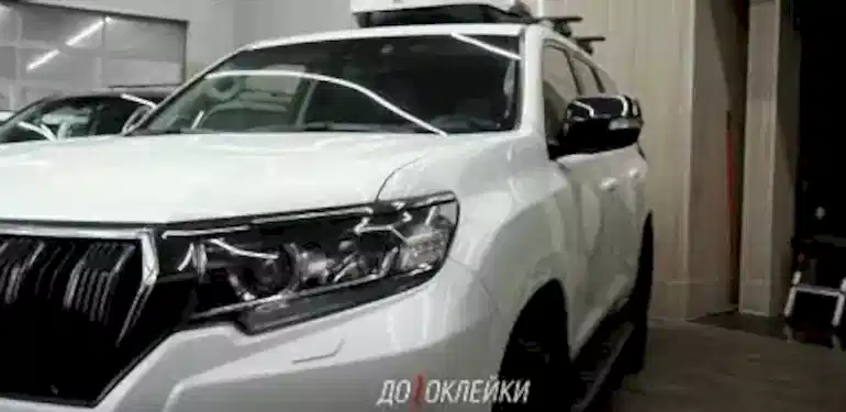 Оклейка нового TOYOTA Land Cruiser Prado в матовую полиуретановую плёнку VEGA 250 микрон